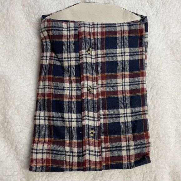 Vintage Tumble Weed Flannel Shirt Mens Size XL Red Blue Plaid Long Sleeve NEW - Picture 4 of 4